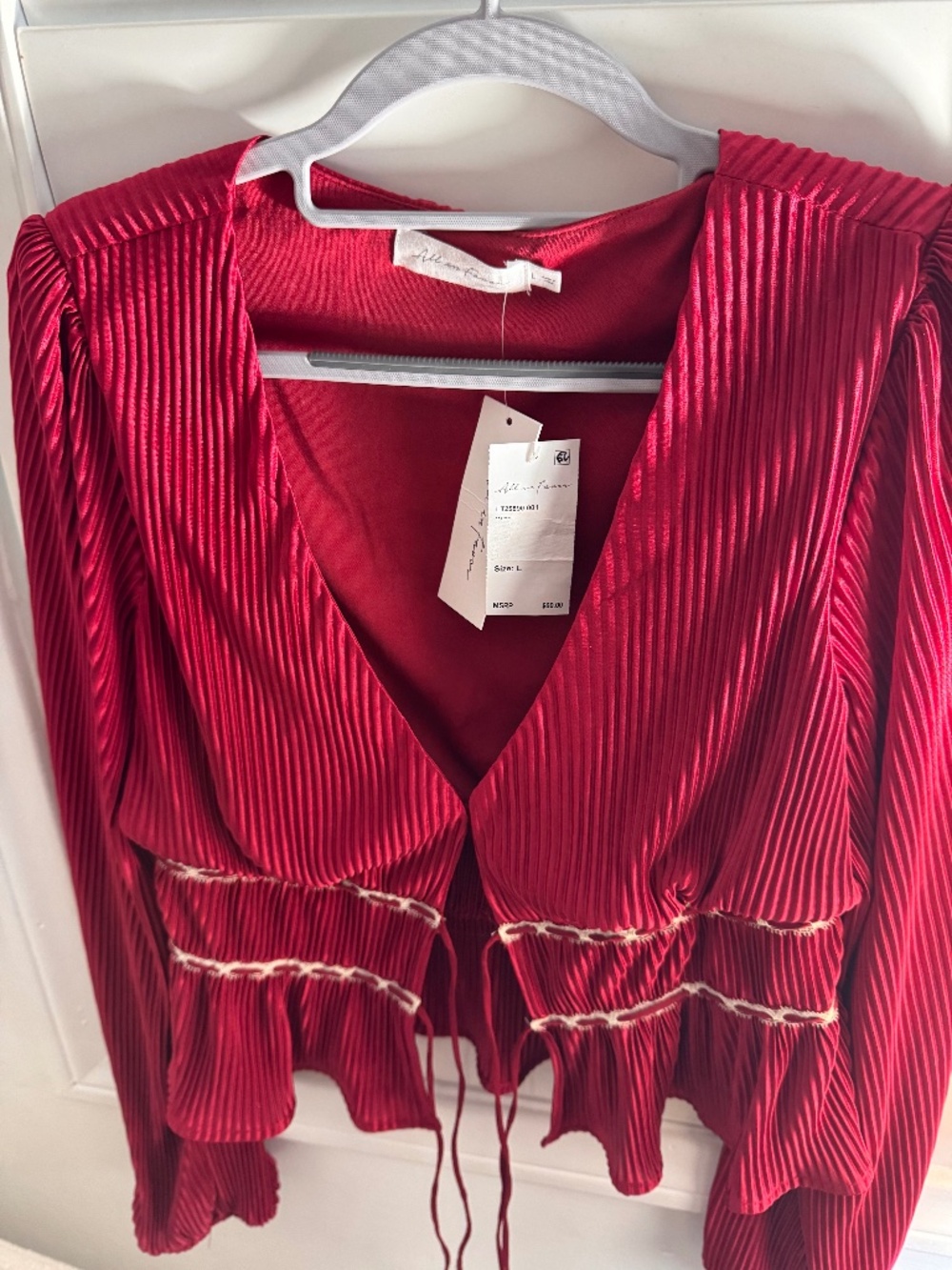 Pleated Red Top